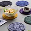 3pcs/Set Silicone Tableware Mat Vintage Hollow Carving Silicone Pad Heat-insulated Bowl Cup Pot Placemat Home Table Decor