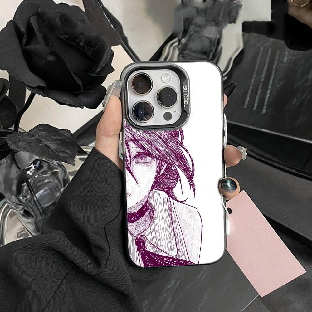 K-Reze C-Chainsaw Man Etui na Telefon Dla iPhone17, 16,15,14,13,12 Pro Max białe Cukierkowe Matowe Odporne na Wstrząsy Pokrowiec