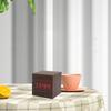 Wood Cube Voice Control Alarm Clock Bedside Table Square Clock Multipurpose for Children Bedroom Dormitory