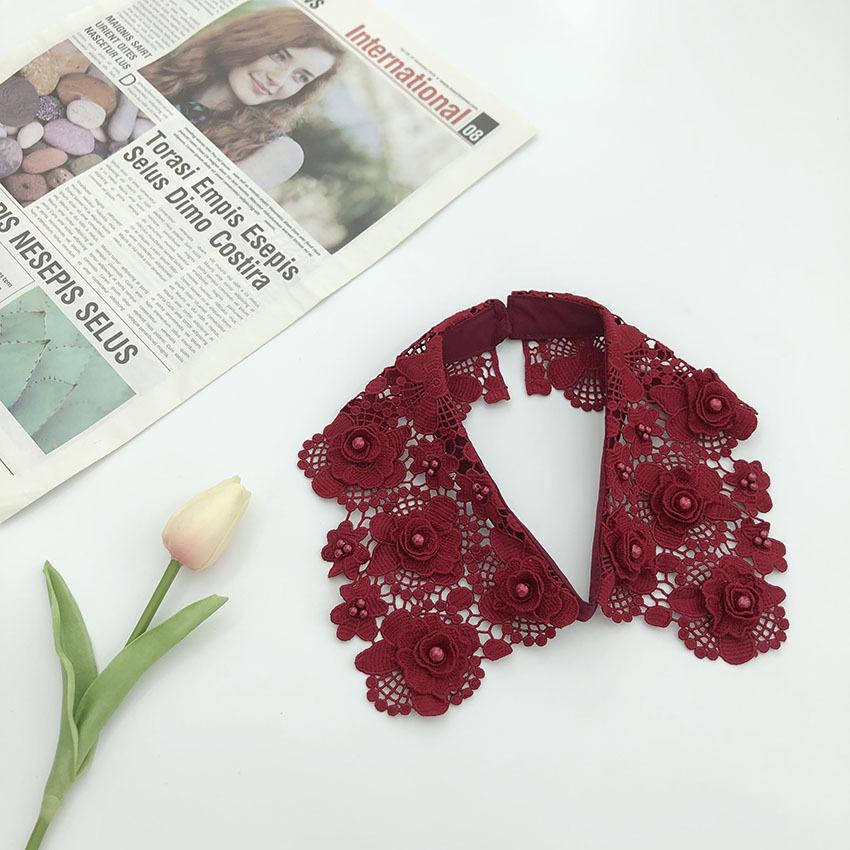 

Конфетный цвет кружевной ложный воротник рубашки женский белый лацкан фальшивые воротники женский бисер съемный отстегивающийся воротник вырез фо коль