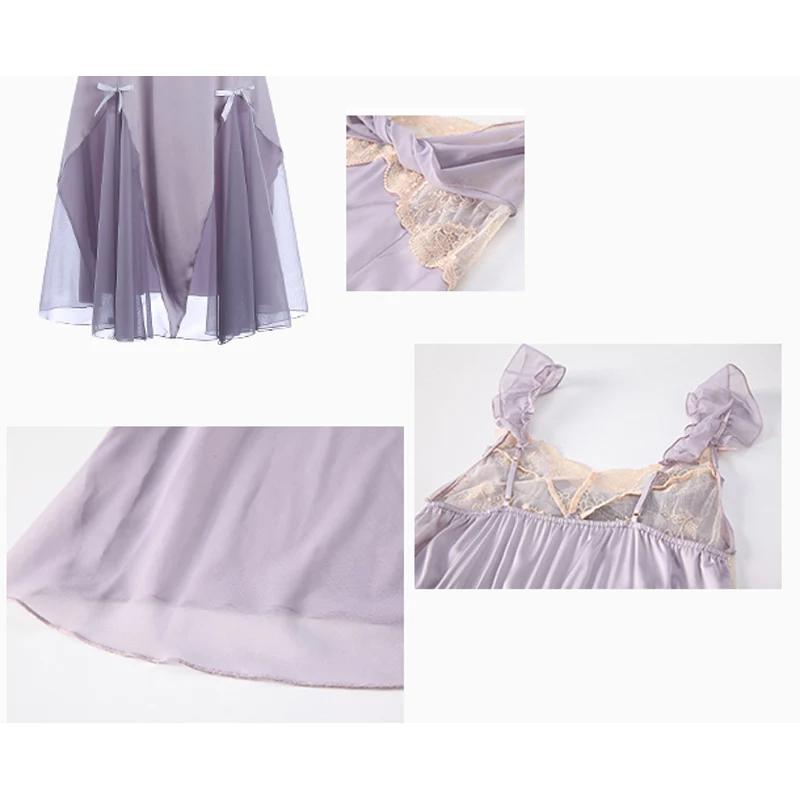 Sexy Pajamas for Women, Summer Dress, Autumn and Winter Silk Satin Casual Suspender Nightgown, Deep V Nightgown for Women