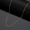 18K Gold-Plated Stainless Steel Round Snake Chain Necklace - New Style