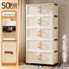 Folding Multi-Layer Plastic Storage & Wardrobe Cabinet for Kids and Households