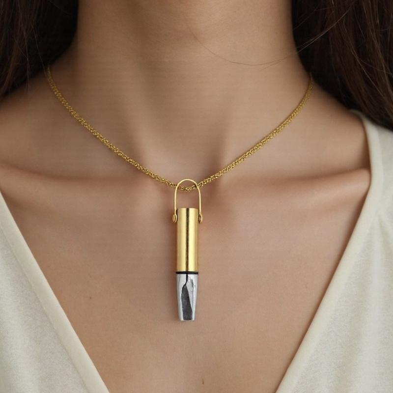 Breath Resistance Whistle Necklace for Yoga Meditation And Stress Relief With Built In Cotton Core Designs Daily Use