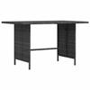 VidaXL Garden Dining Table Grey 110x70x65 Cm Woven Resin 313497