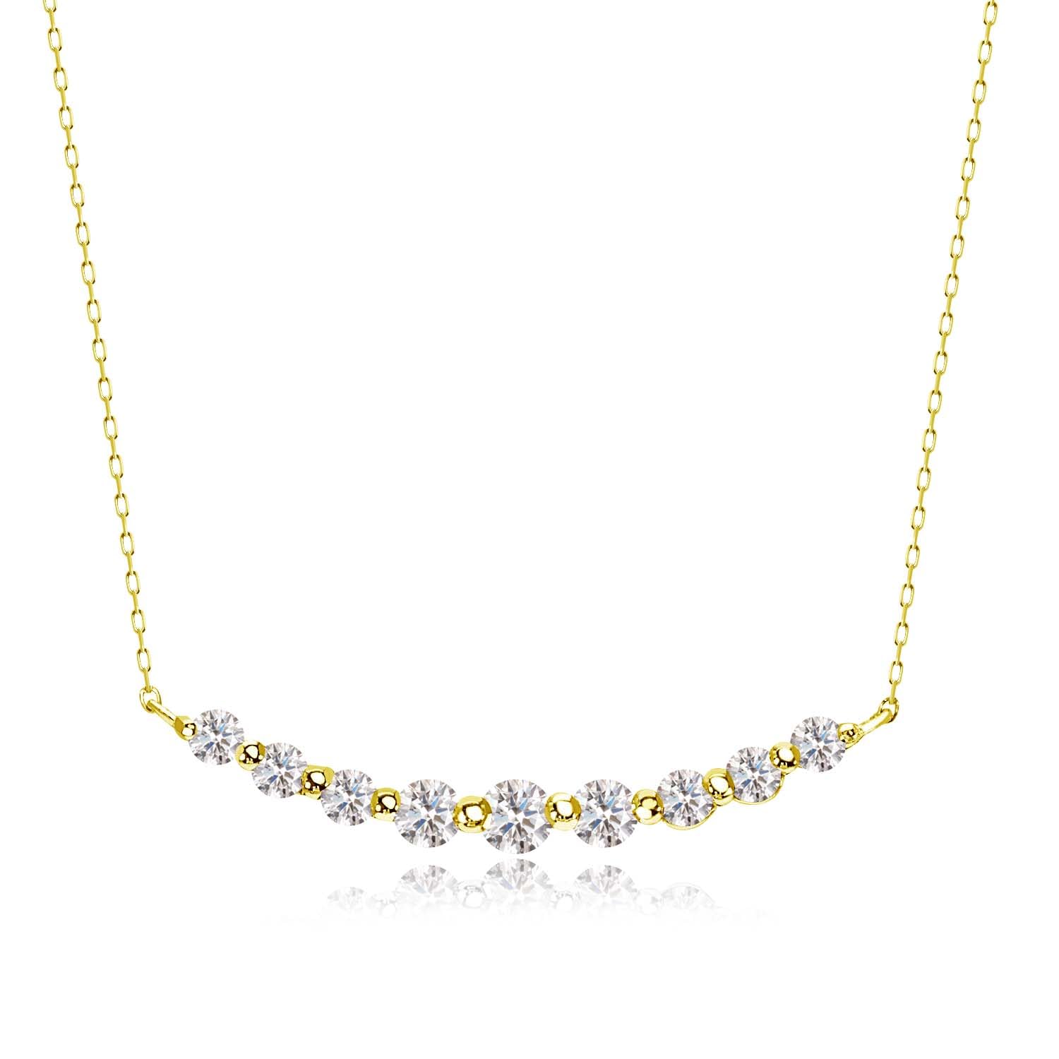 

Necklace Diamond Smile Line K18 18K Gold [Lara Christie] Women s 0.3ct lp51-0019-yg