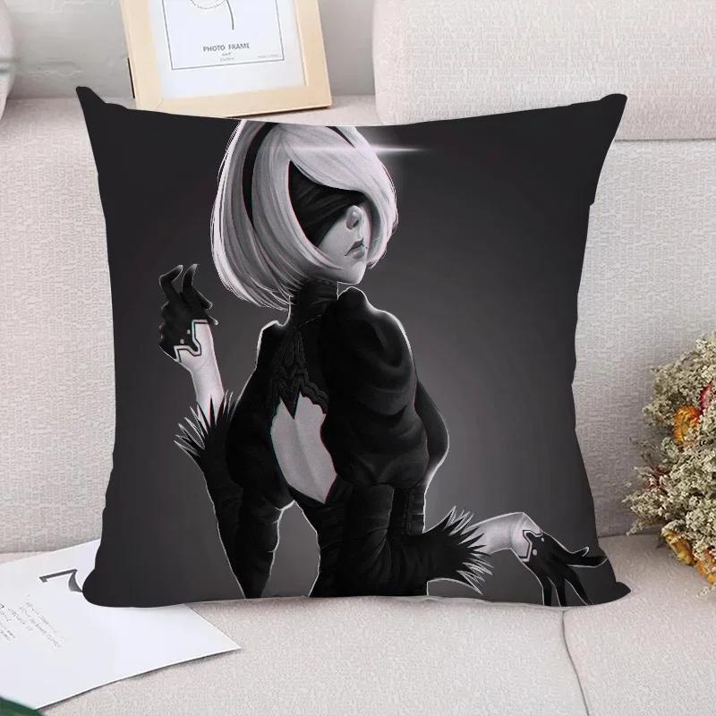 Decorative Pillowcase  Nier Automata Fall Decor Sofa Cushions Cushion Cover X Covers for Bed Pillows Pillow Cases