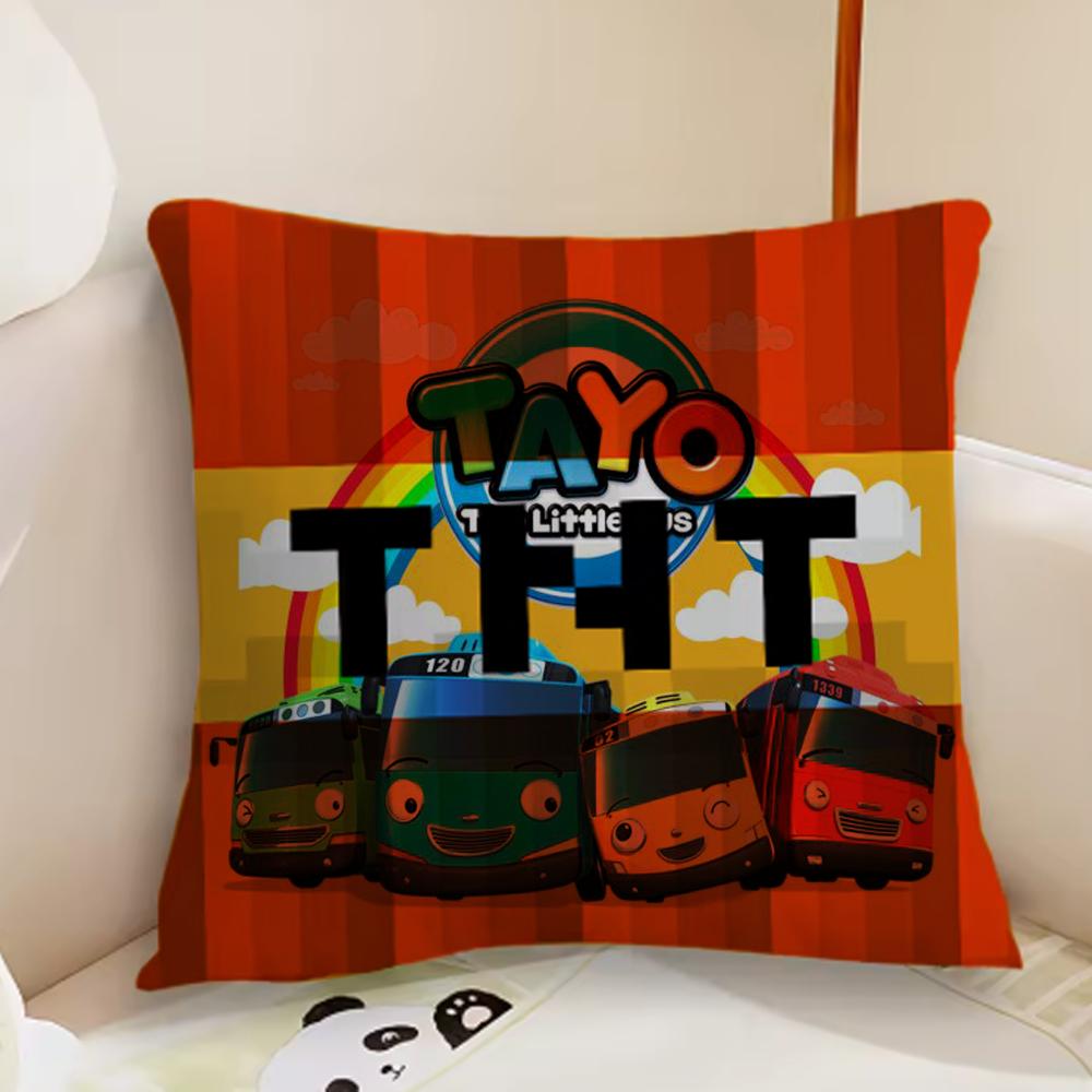 Tayo The Little Bus Pillow Case Cute Home office Decor Protective pixel Covers Without game Pillow-Insert