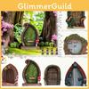 Rustic Farmhouse Fairy Door Decor With Wooden Craft Figurine For Home Living Room Accent