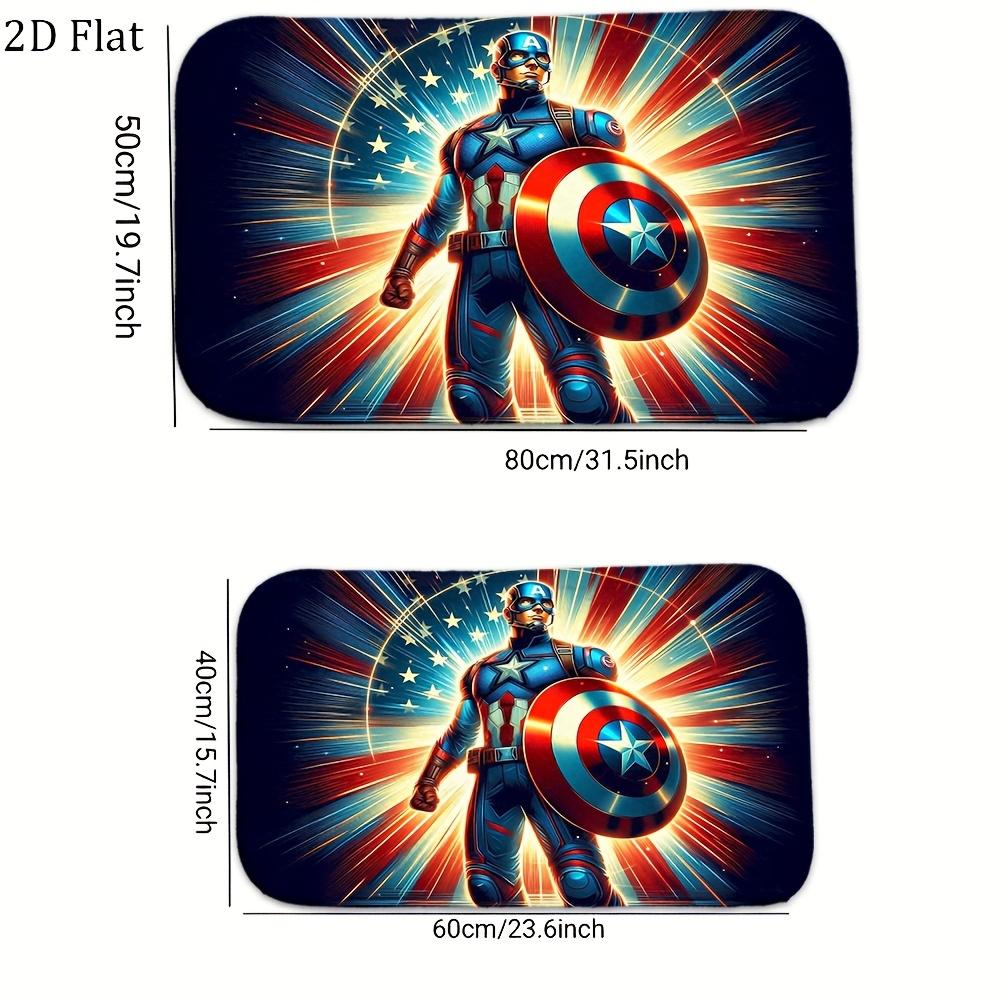 1pc Flannel Rug Marvel Superheroes Bathroom Mat, Multiple Sizes, Multi-functional for Daily Use, Suitable for Bathroom, Entran