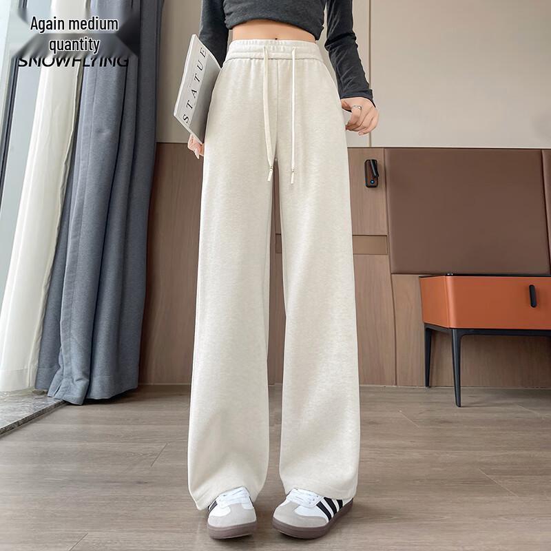 XueZhongFei Women's High-Waist Straight Leg Casual Pants