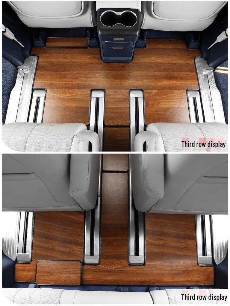 2024-2025 Buick GL8 PHEV Interior Upgrade: Solid Wood Flooring & Full-Coverage Mats.
