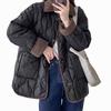 Kayiyasu Short Quilted Down and Comfortable for Fall and Perfect for Commuting and School Women's Jacket, Lightweight, Warm, Winter, (XL, Black)