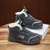Boys' Cotton Shoes Winter New Velvet Thickened Rotating Buckle Large Cotton Shoes Medium and Large Children's Non-slip Warm Sports Shoes Foreign Trade