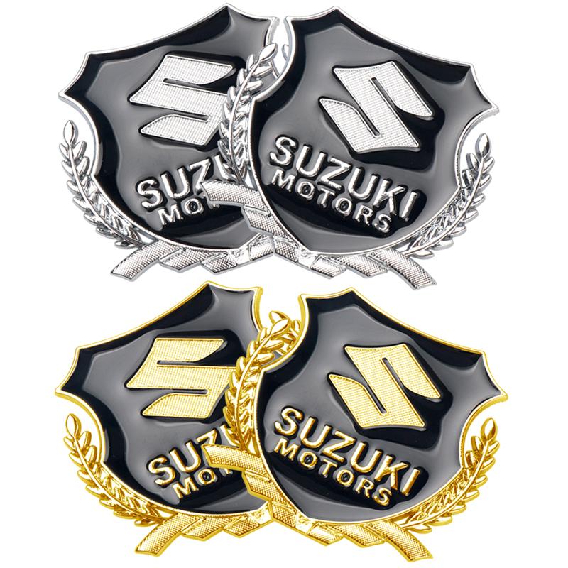1/2pcs 3D Car Badge Metal Sticker Window Trunk Emblem Decoration Decal For Suzuki Ignis Swift Jimny Grand Vitara SX4 Accessories