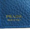 Makelloses PRADA Bifold Portemonnaie kobaltblaues Leder Damen 1MV204 Gebraucht