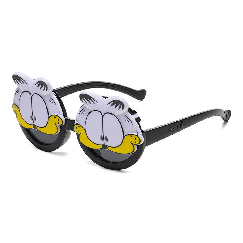 7328 New Clamshell Cartoon Children'S Sunglasses Boys And Girls Uv Protection Sunglasses Garfield Glasses