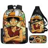 ONE PIECE Cartoon Animation Primary School Third or Fourth Grade Light Burden Reduction Primary and Secondary School Students Storage Bag Storage Bag