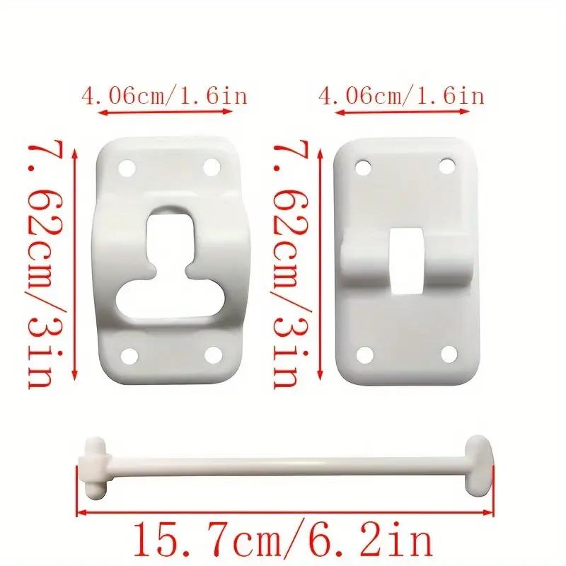 1set Door Retainer Kit White Black Plastic Door Stop Retaining Latch For RV Camper Motorhome Door Stoper With Screw
