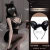 Sexy underwear women's sexy black hollow temperament lace splicing breathable and thin Spice girl slim hip wrap