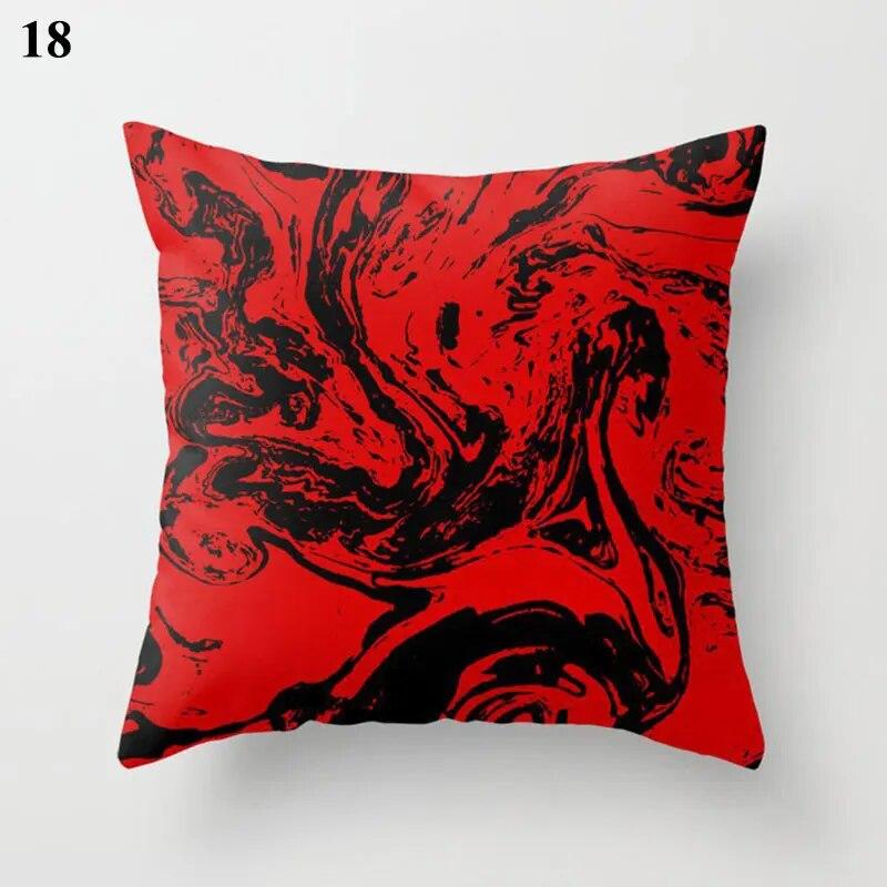 

Красная наволочка с геометрическим принтом, свадебный декор 40x40cm