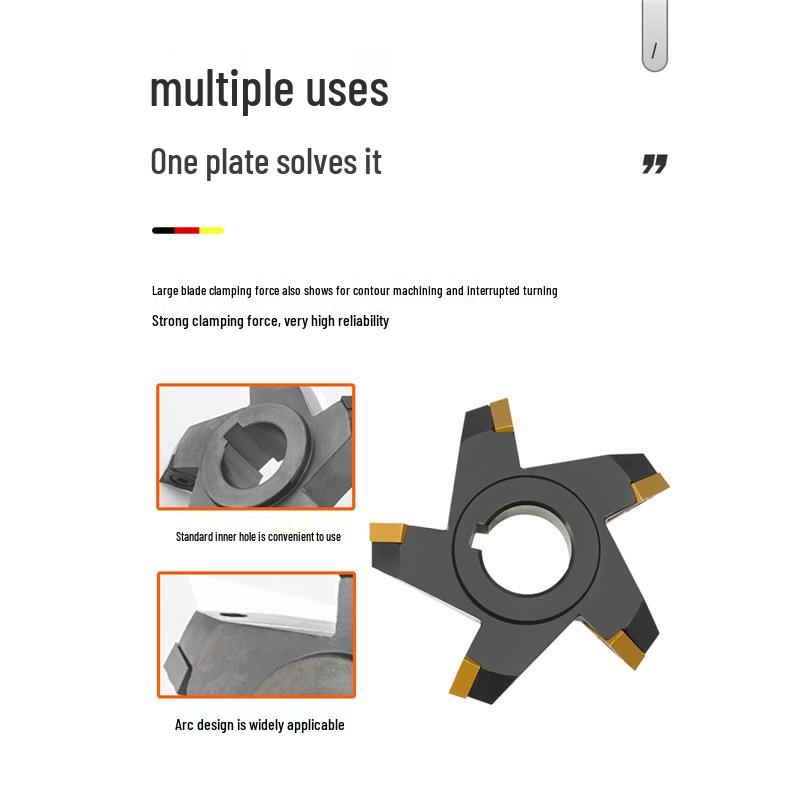 45° Dual-Sided V-Type Chamfer Milling Cutter Head