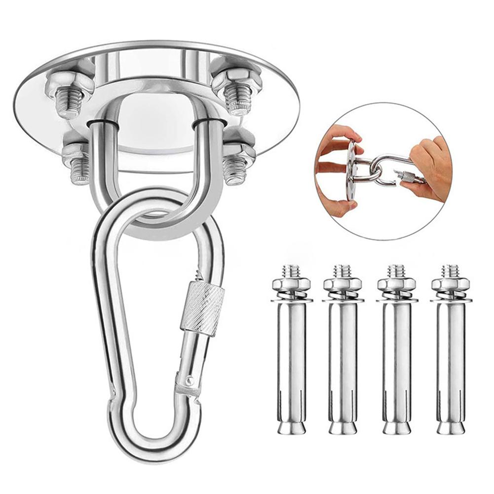 Heavy Duty Hammock Hanging Kit Celling Swing Hooks With Carabiner Clip For Hammocks Swing Chair Yoga Gym 1002lbs Capacity