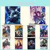 Pôster Rolo Vibrante e Durável do Anime Demon Slayer Kimetsu No Yaiba Para Arte de Parede Decorativa
