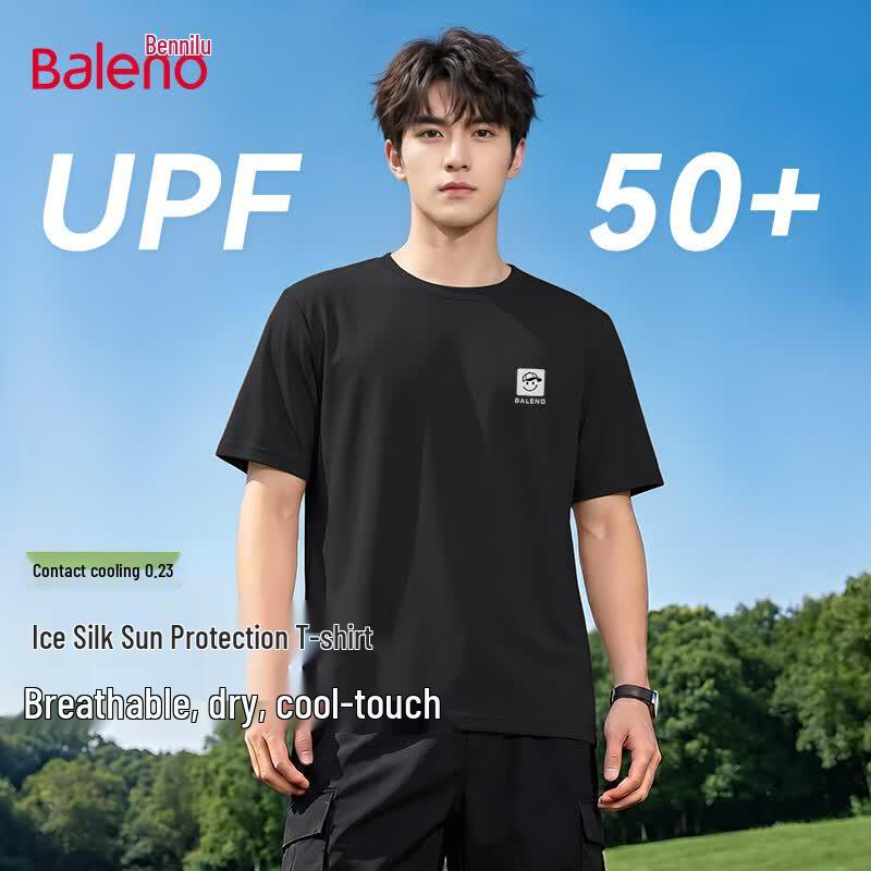 Baleno Men s UPF50+ Cool-Feel Sun Protection Short Sleeve T-Shirt L
