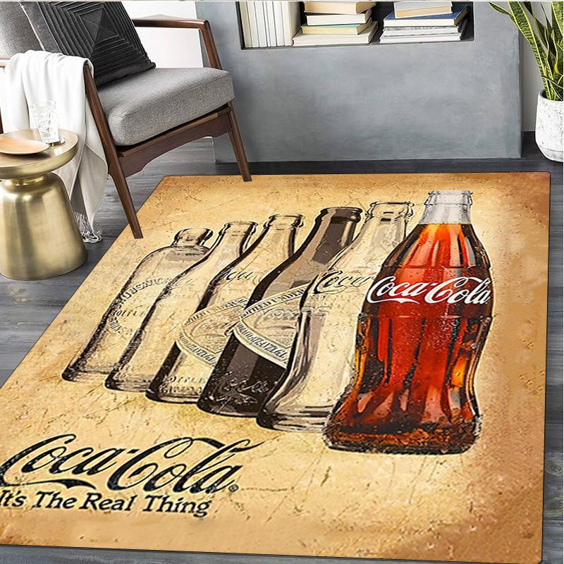 Coca Cola Print Rug - Home Decoration Carpet For Living Room Bedroom Flooring Computer Chair Area Rug