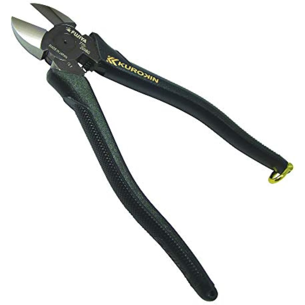 Fujiya (Fujiya) Electrician Master Strong Nipper 770-200BG 200mm Black Gold Micro Mirror Blade Cu...