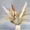 19pcs Simulation Palm Leaf Reed Rabbit Tail Grass Pampas Grass Flower Bundle Bohemian Wedding Home Decor Flowers Bouquet