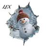 3D Holiday Wall Art Christmas Stickers, Decals for Living Room Bedroom And Party Decor Decor, Removable PVC Festive Home Entrance Classroom