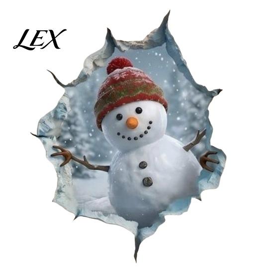 3D Holiday Wall Art Christmas Stickers, Decals for Living Room Bedroom And Party Decor Decor, Removable PVC Festive Home Entrance Classroom