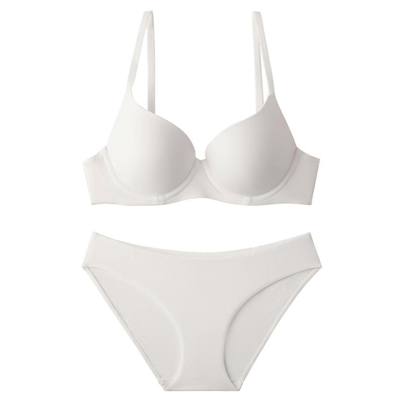 European and American large-size underwear summer smooth surface non-marking soft steel ring bra large chest small anti-sagging upper suppor