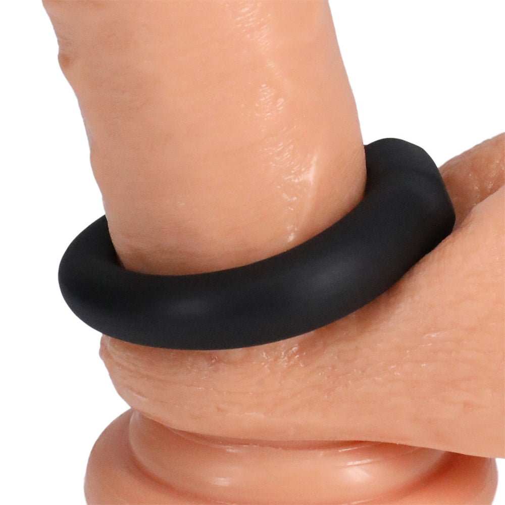 Cockring The Mega Ring 23 mm Noir - RockSolid by Doc Johnson - Cockrings Flexibles