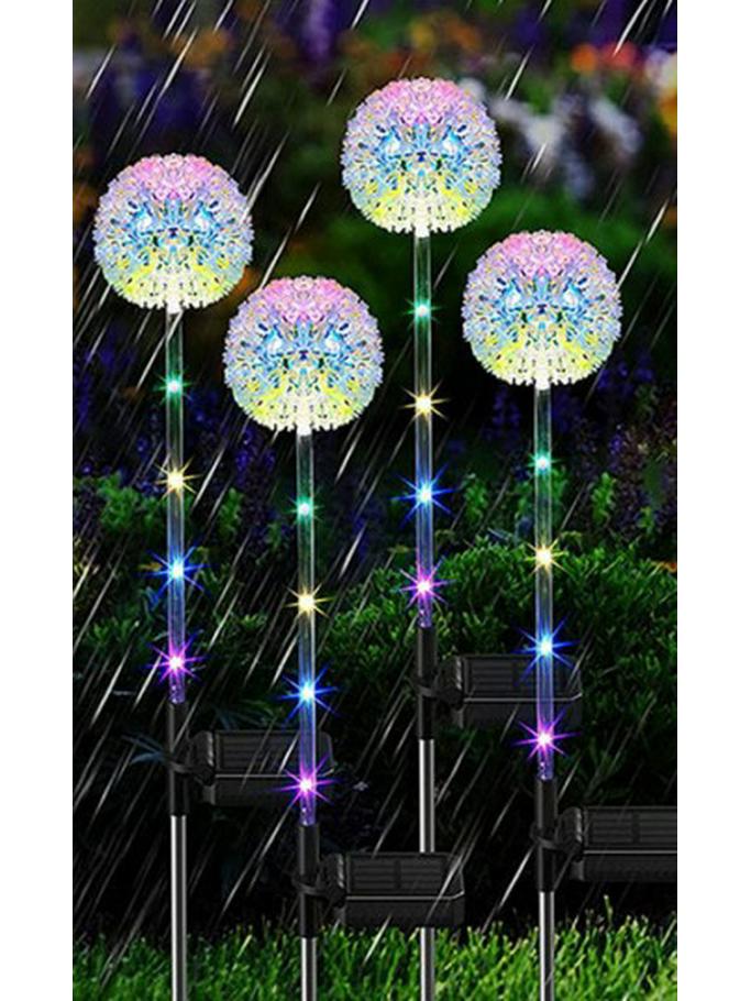 Solar Dandelion Lawn Light - 3-Head Stake for Outdoor Decoration OPP Bag (1 piece)