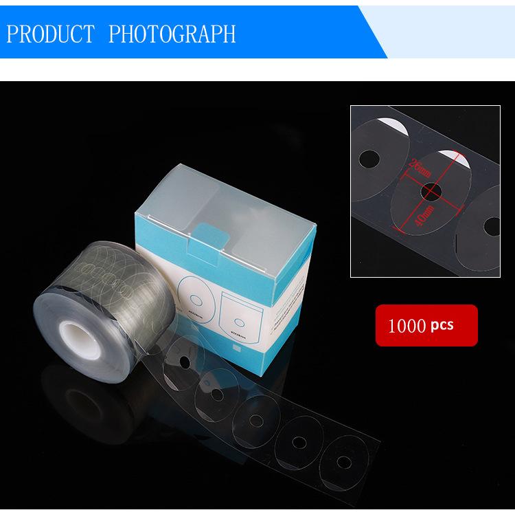 2024 Transparent Lens Blocking Pads Anti-Slip Sticker for Optical Glasses CE Certified White Blue Red 1000 Pads/Roll PVC прозрачный