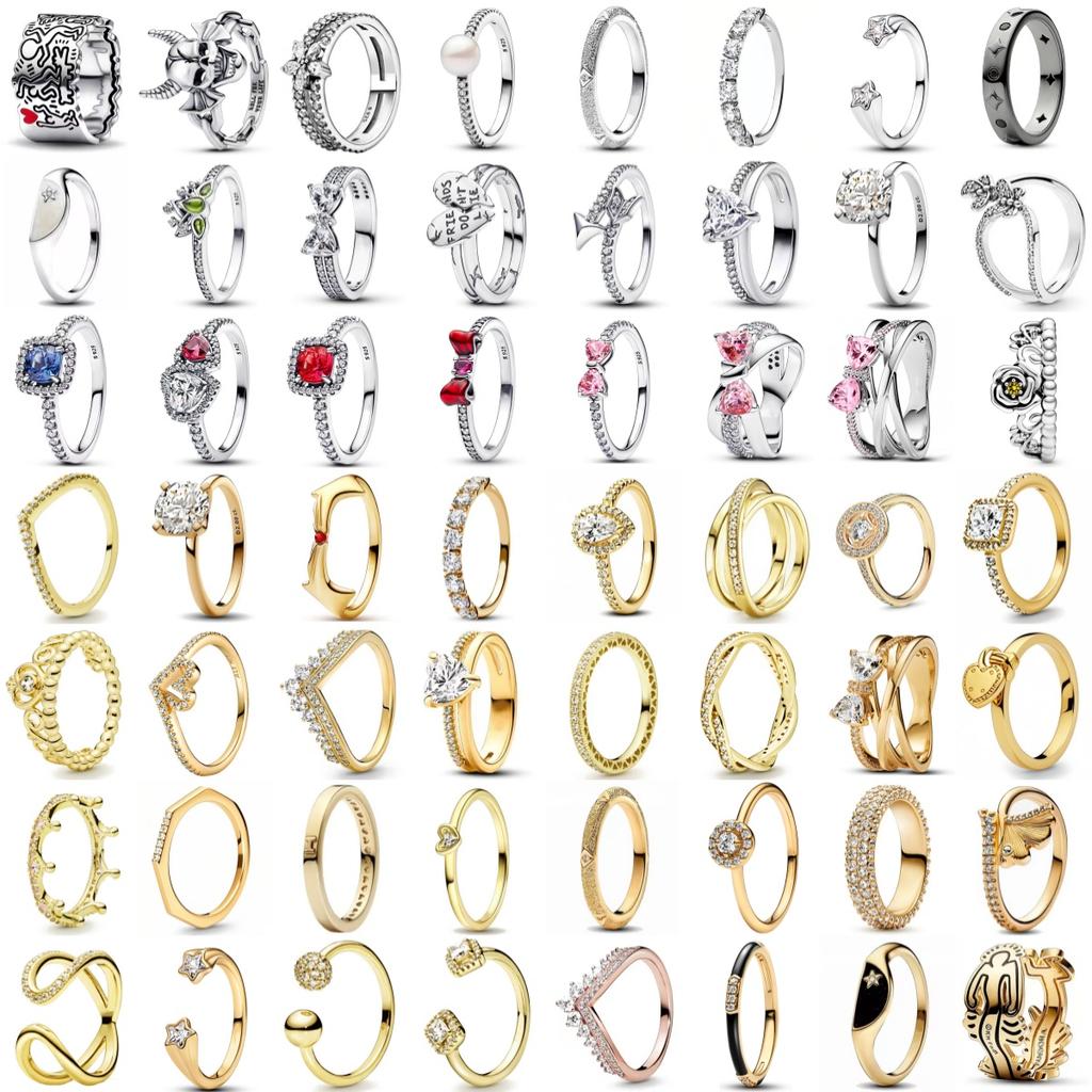 New copper Light Gold Plated Crown Love Bow Colored Diamond Ring Charm Compatible With for Party Daily Leisure Wear Do It Yourself Womens Boutique Je
