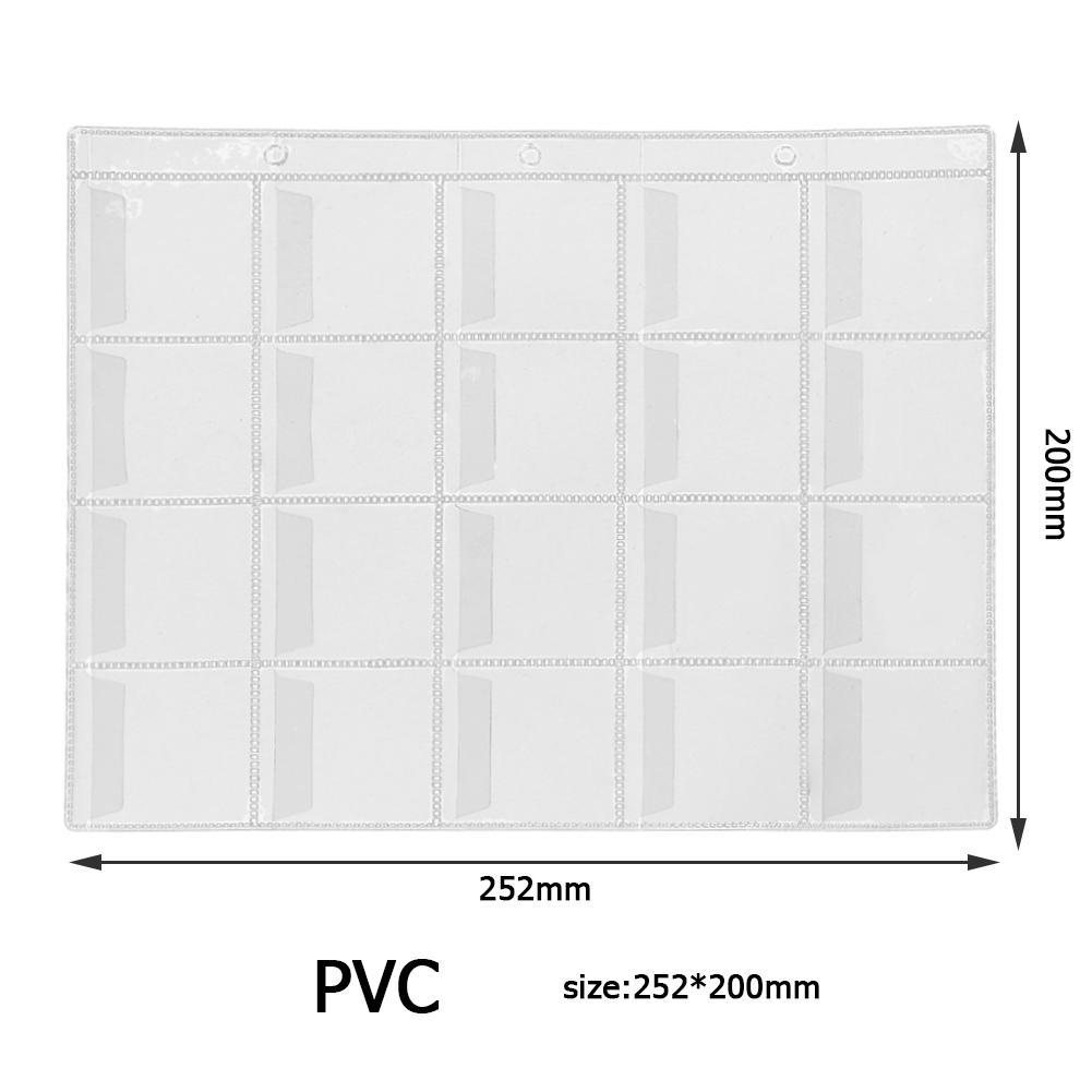 PVC Plastic Coins Collection Album Special Design Coins Collection Sheets Transparent Settable for Household Display Articles