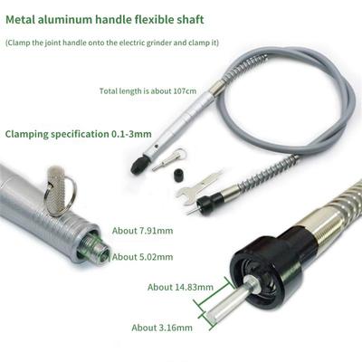 Flexibel 3 mm Förlängningsskaft för Roterande Grinderverktygssladd Flexibelt Skaft för Elektrisk Slipning Gravering Dremel-tillbehör