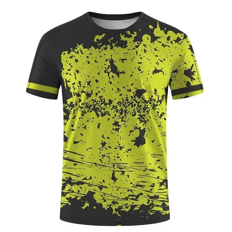 Einfache Mode Sport T-Shirts für Herren Sommer Outdoor Kurzarm Bedruckte T-Shirts Lässig Locker Laufen Fitness T-Shirts Oberteile