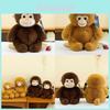 Adorable New Plush Zoo Monkey Doll Soft Stuffed Animal Toy For Girls Birthday Gift