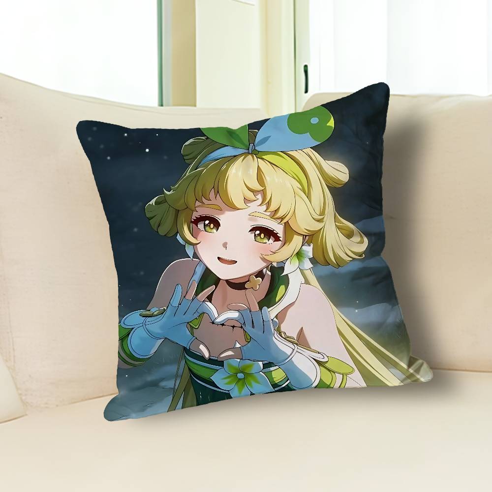 W-Wuthering Waves Verina Anime Celebrity Merchandise All-Match Printed Pillow Case Sofa Car Office Room Decoration Protector