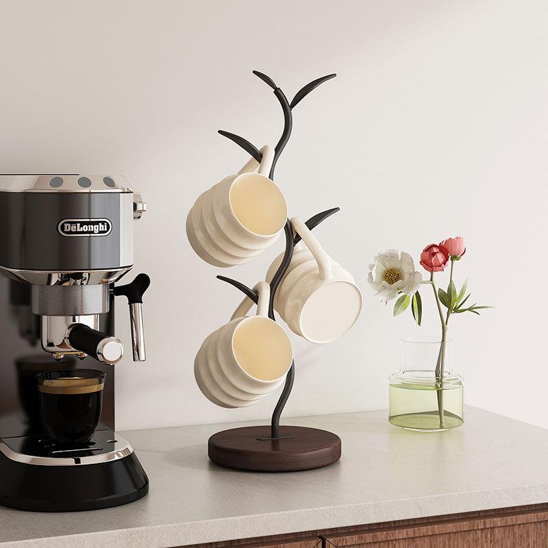 Creative Ornament Tree Cup Holder Household Living Room Decoration Cup Holder Upside Down Teacup Storage Rack Entrance Key Storage cup holder