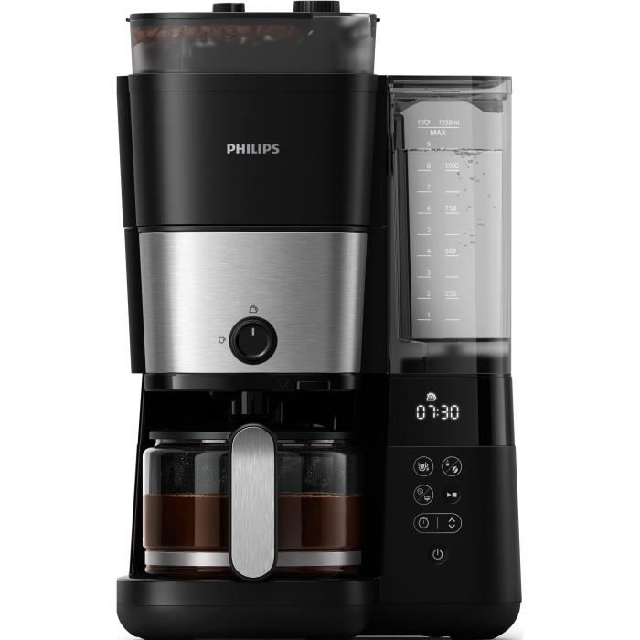 Filter Coffee Maker - PHILIPS - HD7888/01 - Grind & Brew with Grinder - 1.25L - Metal