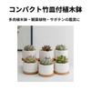 Riblind Succulent Ceramic Cactus Mini Suitable for Mini Ceramic No Bamboo Plate Included of Pot, Pot, Pot, Pot, Plants, White, Plant, (Set 4)