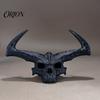 Decorazione Teschio Sinistro Statuetta Gigante Stampata in 3D, Statua Decorativa Fiamma Gotica, Scultura per Feste di Halloween per la Casa