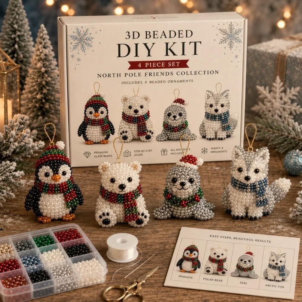 Kerstman Kerst Parel Kunst Ambachtelijke Set Hond Kat Sneeuwpop Hert DIY Kralen Ambachtelijke Set Dieren Creatieve Handgemaakte Ornamenten Ambachtelijke Set