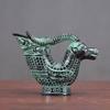 Antique Bronze Ware Decoration Cow Rabbit Peacock Dragon Phoenix Vase Wine Cup Copper Statues Collection Home Table Accessories
